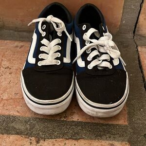 Vans kids shoes.. blue/ black/ white.. kids size 13.